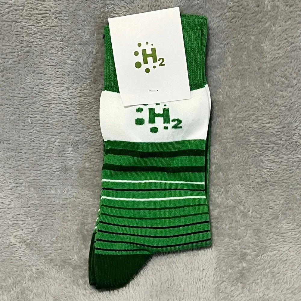 Sockrates Athletic Socks NEW H2 Green/white One Size Italy Mercerized Cotton‎ OS